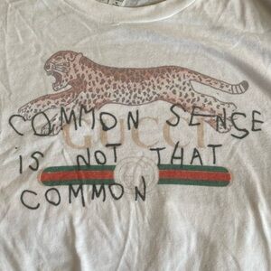 GG Designer inspired graphic tee - common sense isn't that common. gg  sz xl